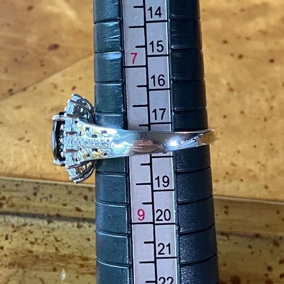 Natural Shungite Sterling Silver Ring Size 8 - Picture 8 of 9